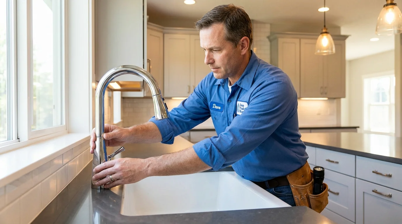 Kitchen faucet installation by Johns Plumbing LLC in Westfield